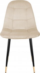 Szchara KRZESŁO SKANDYNAWSKIE PIKOWANE DO JADALNI SALONU beżowe 7