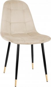 Szchara KRZESŁO SKANDYNAWSKIE PIKOWANE DO JADALNI SALONU beżowe 10