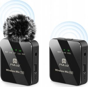 Mikrofon Puluz Mikrofon Bezprzewodowy Bluetooth 3,5mm Trs Trrs Do Telefonu Aparatu Kamery / Pu3153b 1