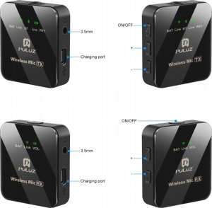 Mikrofon Puluz Mikrofon Bezprzewodowy Bluetooth 3,5mm Trs Trrs Do Telefonu Aparatu Kamery / Pu3153b 3