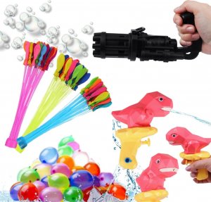 PrzydaSie Zestaw Zabawek Wodnych Dla Dzieci Wodne Pistolet Balony Bańki Mydlane 1