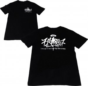 PrzydaSie Koszulka Premium Napis 7Kape7 Nadruk T-Shirt Czarna L 1