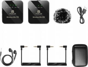 Mikrofon Puluz Mikrofon Bezprzewodowy Bluetooth 3,5mm TRS TRRS do Telefonu Aparatu Kamery / PU3153B 3