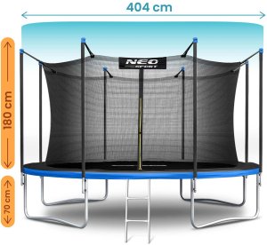 Trampolina ogrodowa Neo-Sport NS-13W241 z siatką wewnętrzną 13 FT 404 cm 11