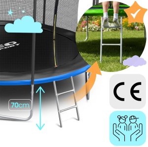 Trampolina ogrodowa Neo-Sport NS-13W241 z siatką wewnętrzną 13 FT 404 cm 12
