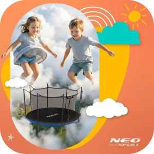 Trampolina ogrodowa Neo-Sport NS-13W241 z siatką wewnętrzną 13 FT 404 cm 14