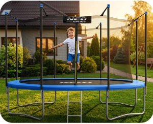 Trampolina ogrodowa Neo-Sport NS-13W241 z siatką wewnętrzną 13 FT 404 cm 15