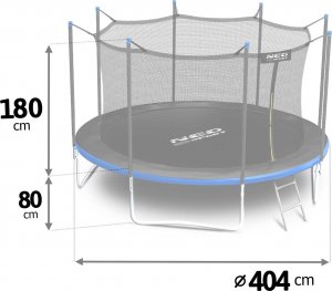 Trampolina ogrodowa Neo-Sport NS-13W241 z siatką wewnętrzną 13 FT 404 cm 4
