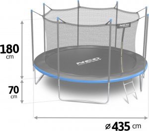 Trampolina ogrodowa Neo-Sport NS-14W241 z siatką wewnętrzną 14 FT 435 cm 5