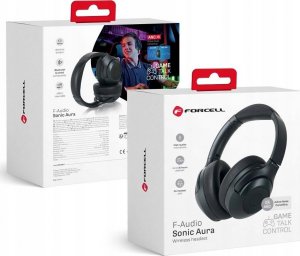 Słuchawki ForCell FORCELL F-AUDIO słuchawki bezprzewodowe nagłowne ANC Sonic Aura czarne 1