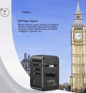 Unitek Ładowarka podróżna EU/US/UK/AUS PD 100 W 7