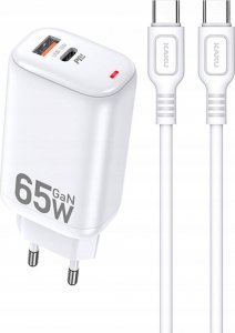 Ładowarka KSC-690 Dual Port Wall Charger GaN 65W (USB type C + USB) 1