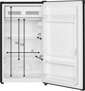 Lodówka Smith&Brown Mała lodówka podblatowa 90L LED czarna Smith&Brown SFTTF-411-BE3 8