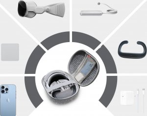 JYS Zestaw 3w1 Futerał Etui Walizka Na Gogle Okulary Vr Apple Vision Pro Pasek / Jys-app002 8