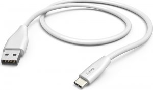 Kabel USB Hama USB-A - USB-C 1.5 m Biały (201596) 1