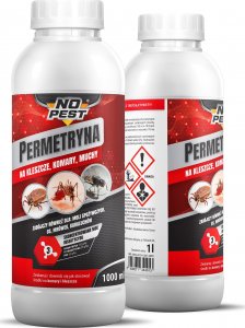 NO PEST Permetryna do Zwalczania Owadów 1L Oprysk Środek Preparat Płyn na Kleszcze Komary Muchy Osy Pluskwy Pająki i Inne Owady 3