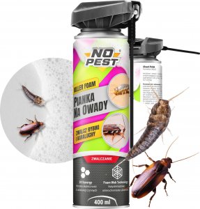 NO PEST Pianka na Owady Środek Spray Preparat na Rybiki Cukrowe Karaluchy Srebrzyki Prusaki i Inne Insekty 1