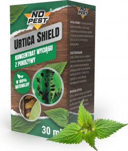 NO PEST Koncentrat Wyciągu z Pokrzywy 30ml Środek Płyn Preparat na Mszyce Ćmę Bukszpanową Środek do Poprawy Zdrowia i Rozwoju Roślin Urtica Shield 3