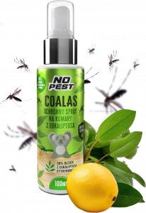 NO PEST Spray na Komary 100ml Naturalny Ochronny Środek Preparat na Komary Meszki COALAS bez DEET 30% Olejek z Eukaliptusa 1
