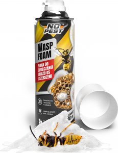 NO PEST Piana na Osy i Szerszenie 500ml Środek Aerozol Spray Preparat do Zwalczania Gniazd Os i Szerszeni Wasp Foam 2