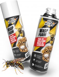 NO PEST Piana na Osy i Szerszenie 500ml Środek Aerozol Spray Preparat do Zwalczania Gniazd Os i Szerszeni Wasp Foam 5