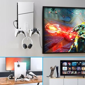 JYS Uchwyt Ścienny Na Ścianę Wieszak + Kabel 2w1 Do Sony Playstation 5 Ps5 Slim / Jys-p5177 6