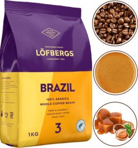 Kawa ziarnista LOFBERGS LOFBERGS BRAZIL ARABICA 100% KAWA ZIARNISTA 1kg 1