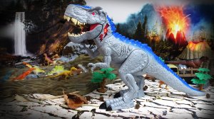 Figurka Hedo Potężny Dinozaur w kolorze Szaro Niebieskim Dragon-i Toys 4