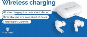 Słuchawki Viking bluetooth słuchawki z mikrofonem VPRORT, biały 4