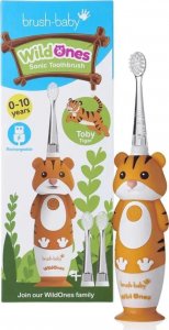 Szczoteczka Brush-baby WildOnes Tiger Pomarańczowa 2