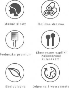 Triton Szczotka drewniana Paddle Brush do włosów YEYE 3