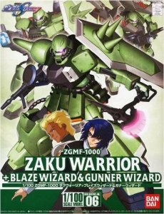 Figurka 1/100 ZAKU WARRIOR + BLAZE WIZARD & GUNNER WIZARD 1