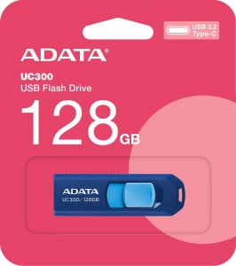 Pendrive ADATA ADATA Flash Disk 128GB UC300, USB-C 3.2, modrá 1