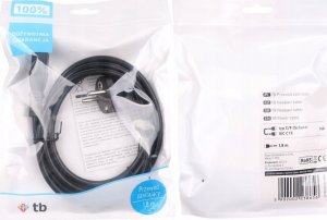 Kabel zasilający TB Print Kabel zasilajšcy 1.8 m IEC C13 VDE 7