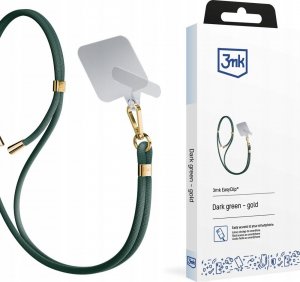 3MK Smycz do telefonu - 3mk EasyClip - Ciemny Zielony (złoty) 13