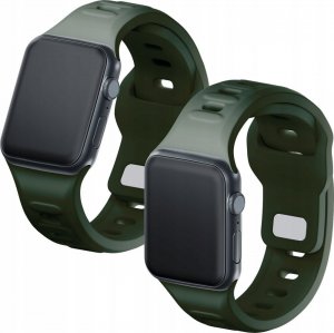 3MK 38/40/41 mm Dark Green - 3mk Silicone Watch Strap for Apple 11