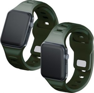 3MK 42/44/45/49 mm Dark Green - 3mk Silicone Watch Strap for Apple 5