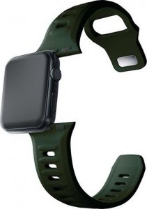 3MK 42/44/45/49 mm Dark Green - 3mk Silicone Watch Strap for Apple 10
