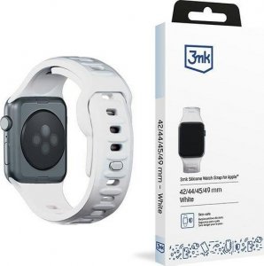 3MK 42/44/45/49 mm White - 3mk Silicone Watch Strap for Apple 1
