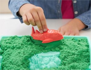 Spin Master Zestaw KINETIC SAND - Piaskownica zielony 17