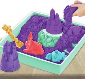 Spin Master Zestaw KINETIC SAND - Piaskownica fioletowy 7