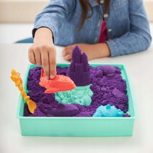 Spin Master Zestaw KINETIC SAND - Piaskownica fioletowy 9