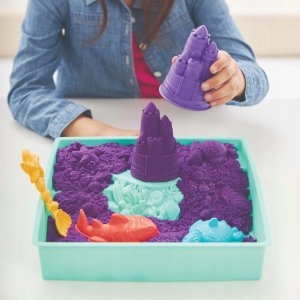 Spin Master Zestaw KINETIC SAND - Piaskownica fioletowy 10