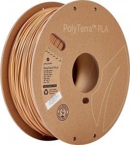 Poly Filament Polymaker PolyTerra PLA 1,75mm, 1kg - Wood Brown} 1