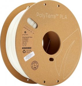 Poly Filament Polymaker PolyTerra PLA 1,75mm, 1kg - Cotton White} 1