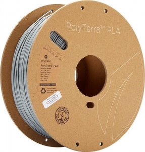 Poly Filament Polymaker PolyTerra PLA 1,75mm, 1kg - Fossil Grey} 1