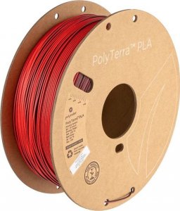 Poly Filament Polymaker PolyTerra PLA Dual Shadow Red 1,75mm 1kg - Black-Red} 1