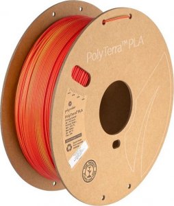 Poly Filament Polymaker PolyTerra PLA Dual Sunrise 1,75mm 1kg - Red-Yellow} 1