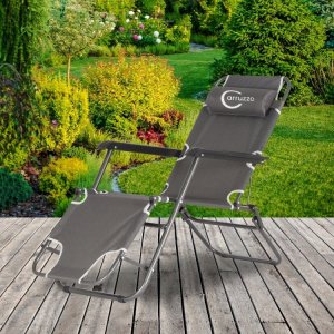 Carruzzo L66Y - Leżanka ogrodowa, szara 15
