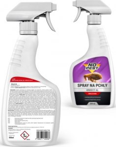 NO PEST Środek na Pchły 500ml Preparat Aerozol Płyn Oprysk Spray na Pchły Pluskwy Karaluchy Mrówki Pająki 4